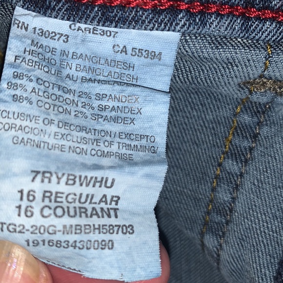 Boys size 16 regular slim fit wrangler jeans - Picture 3 of 5